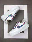Nike Air Force blancas logo flores