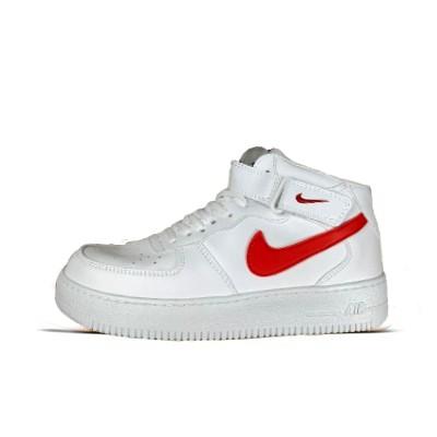 Nike Air Force Bota blanca y roja