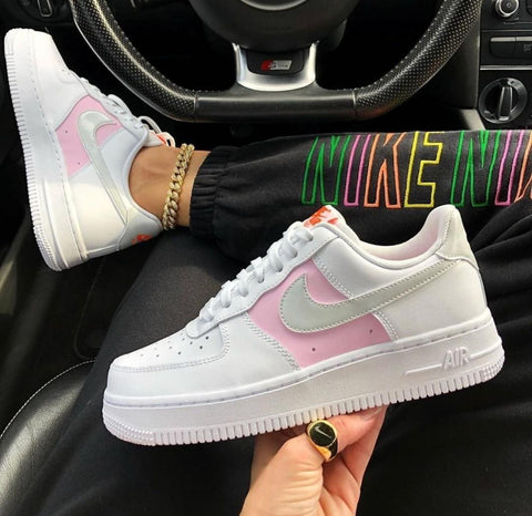 Zapatillas nike airforce blanco/rosa/gris